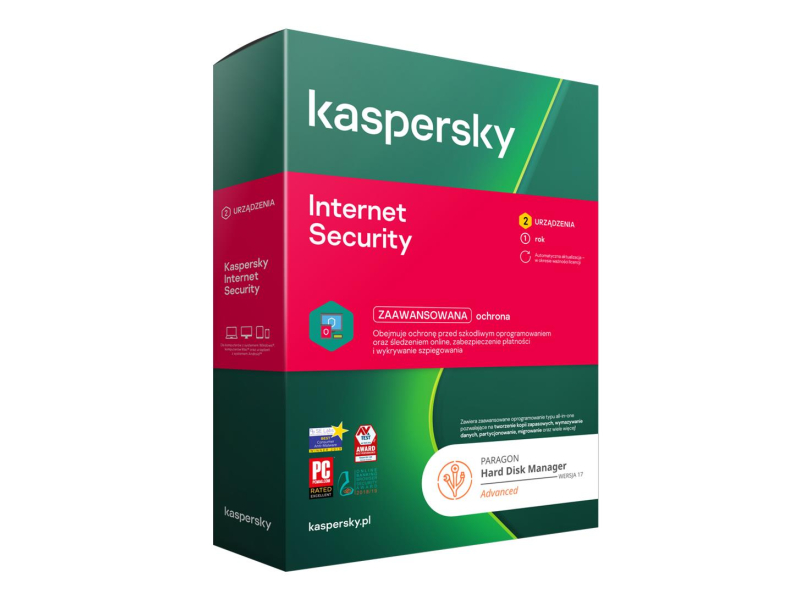 Kaspersky Internet Security 2st/1 + Paragon HDM